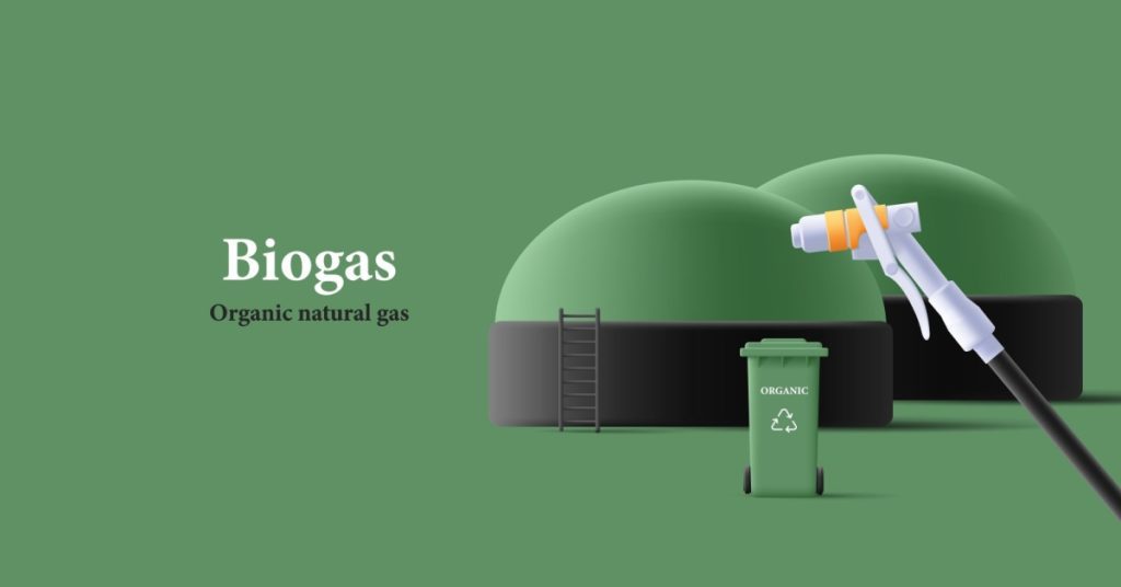 3D rendering of Biogas Organic Natural Gas Power Plant